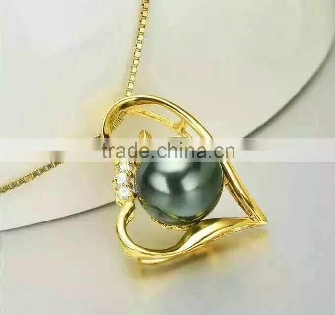 Fashionable zircon natural freshwater pearl jewelry set 925 silver