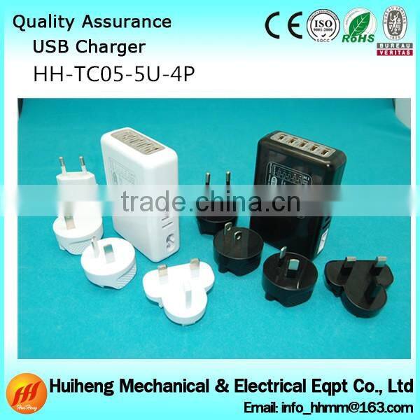 4a 5 Port usb wall adapter usb power adapter