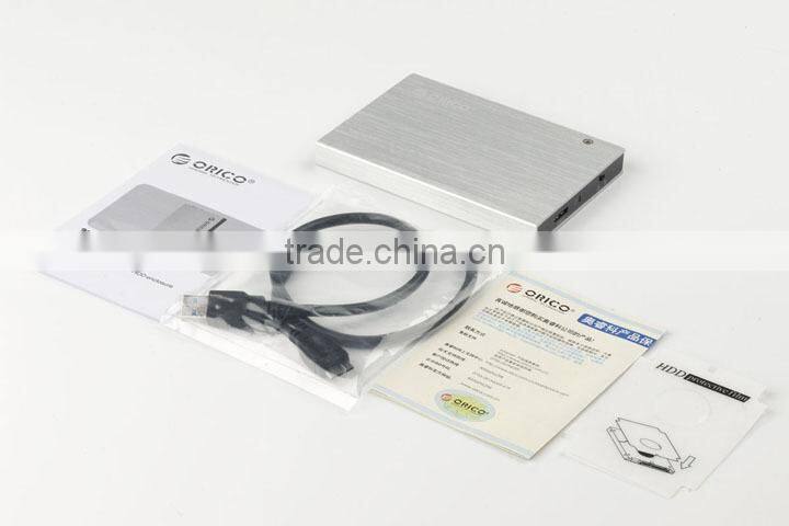 2.5" Portable HDD Enclosure with data write protected function and tool free(Aluminum Alloy)