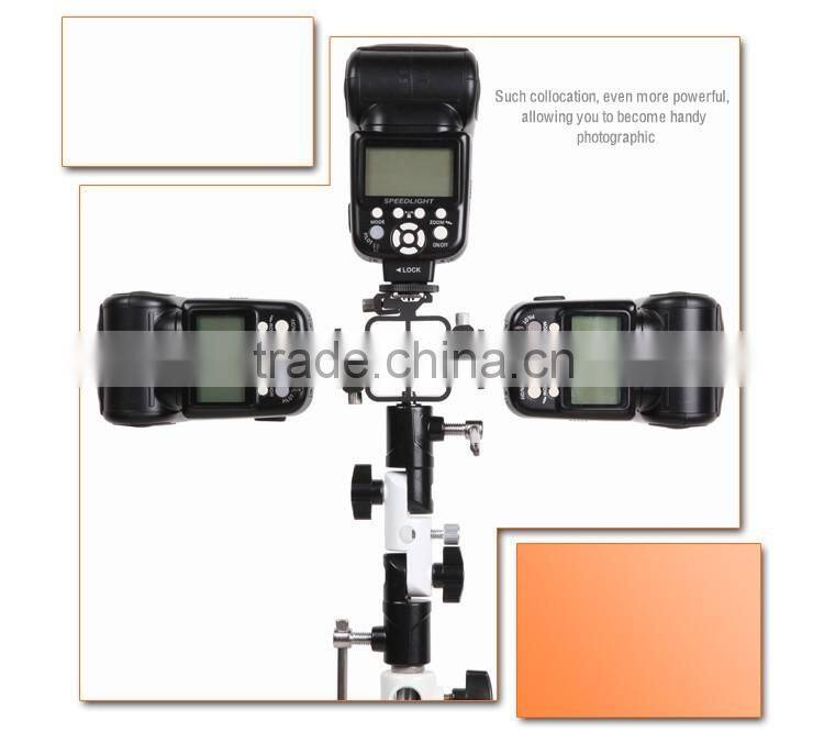 Factory supply Hpusn flash hot shoe umbrella holder socket bracket U-III with three holder