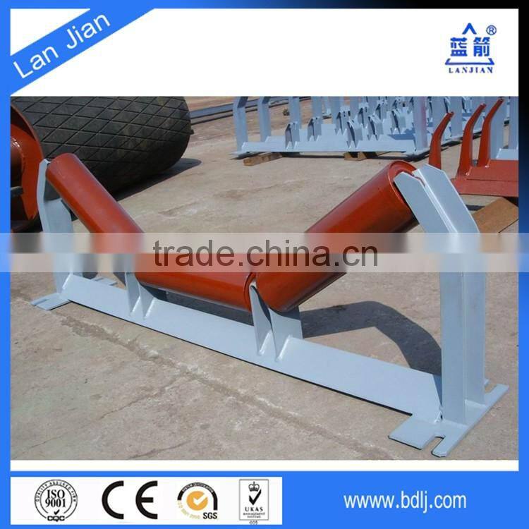China supplier hot sale certified Q235 body steel conveyor brackets, roller frame