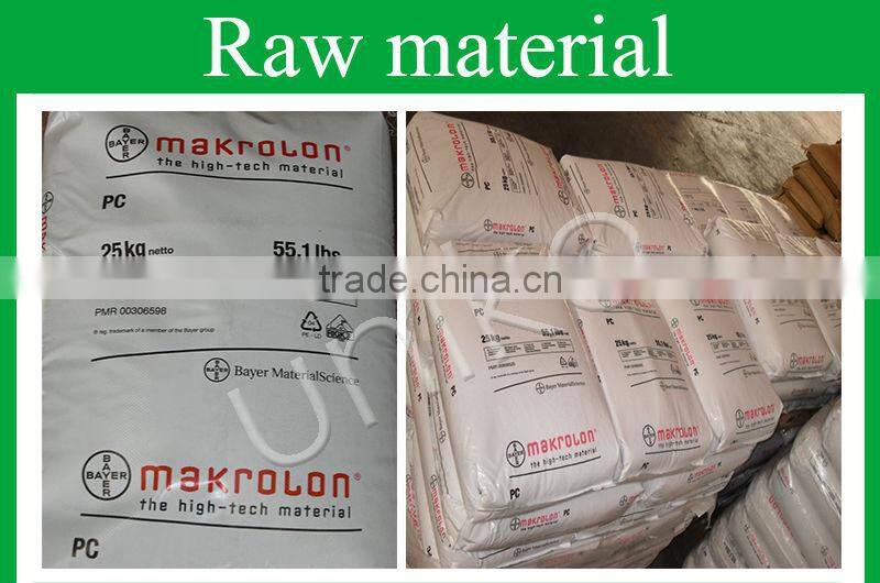 100% bayer uv coated makrolon light weight pc corrugated awning sheet