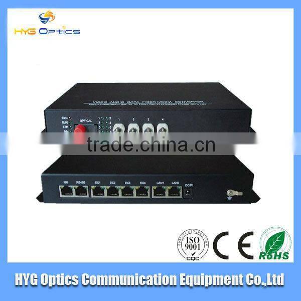 Manufacture Supply 4 /8/12/16 20KM channel fiber optic Video Converter,media converter,transceiver