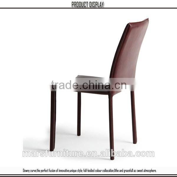 Optional Stackable Colorful PVC Leather Dining Chair
