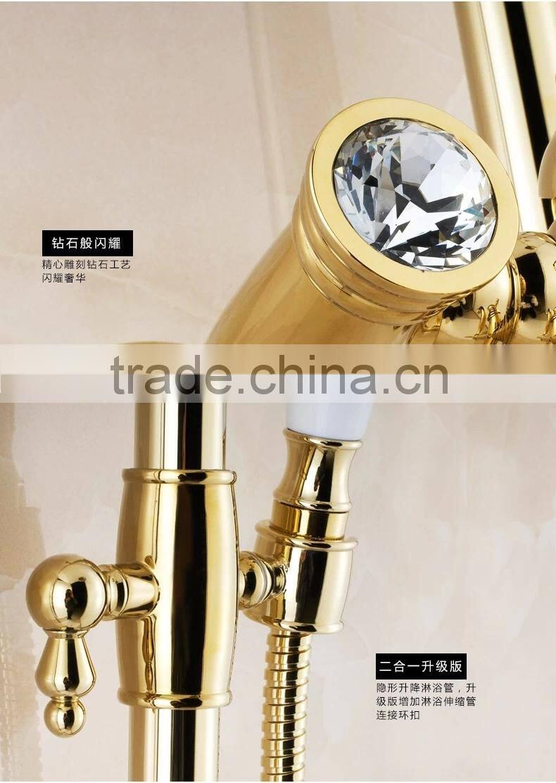 Deltar sanitary ware OEM gold shower faucet, classic wall mounted shower set faucet