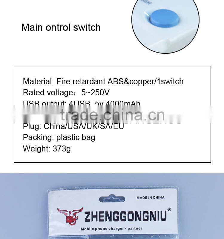 2.1 Amp USB Power strip / surge protector with USB port / extention socke