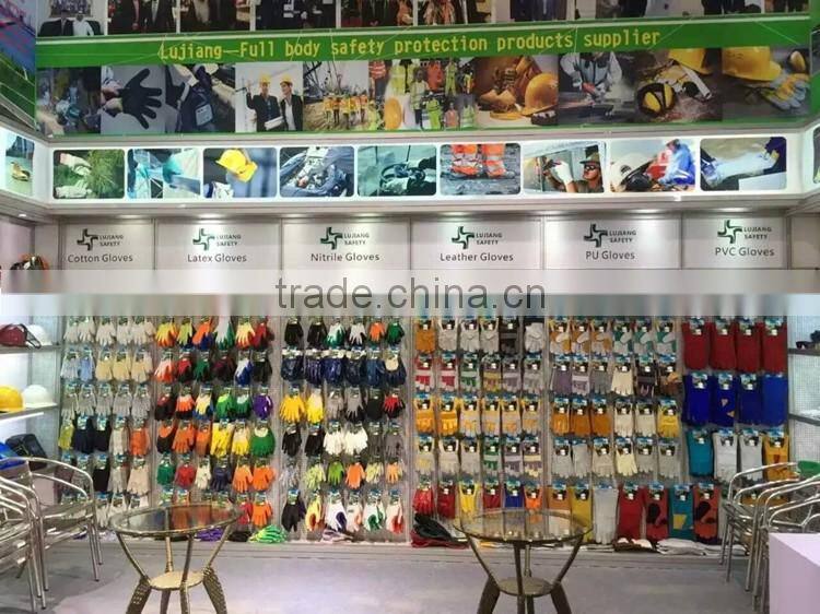 Green cow split leather and for hand safety gloves with ce certification