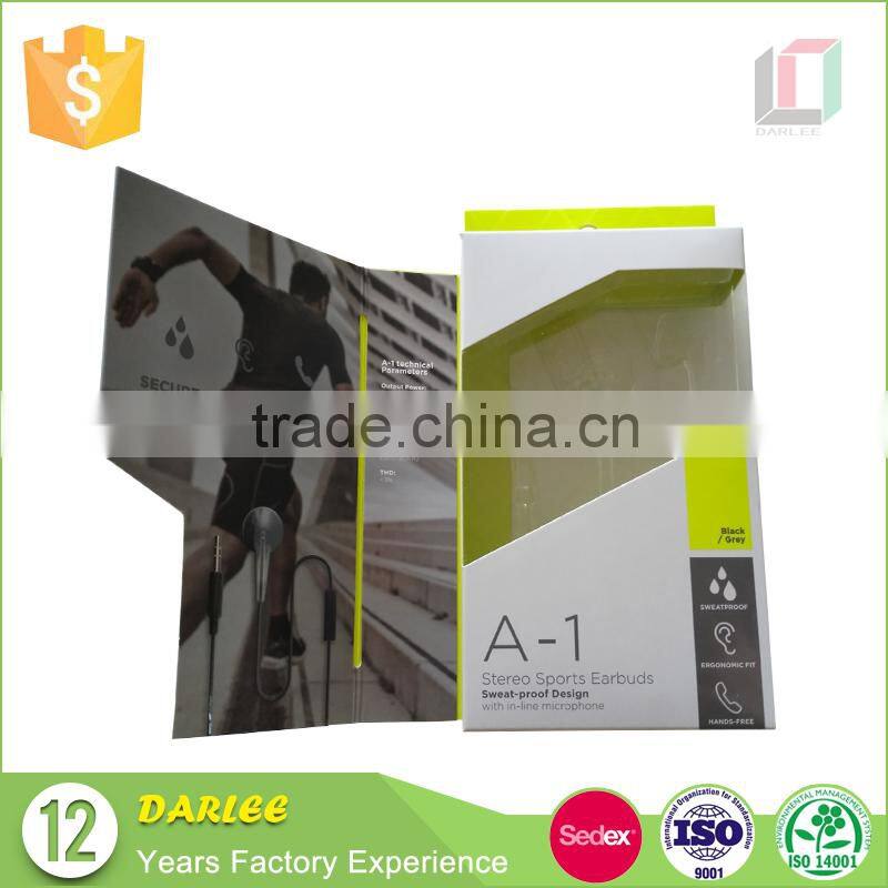Manufacturer high quality headset blister packaging box with magnetic closure