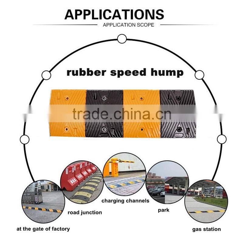 Traffic Calming Reflective Rubber Speed Bump