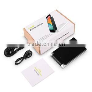 For wireless charger with 3 coils charging transmitter foldable charging stand for most smartphone