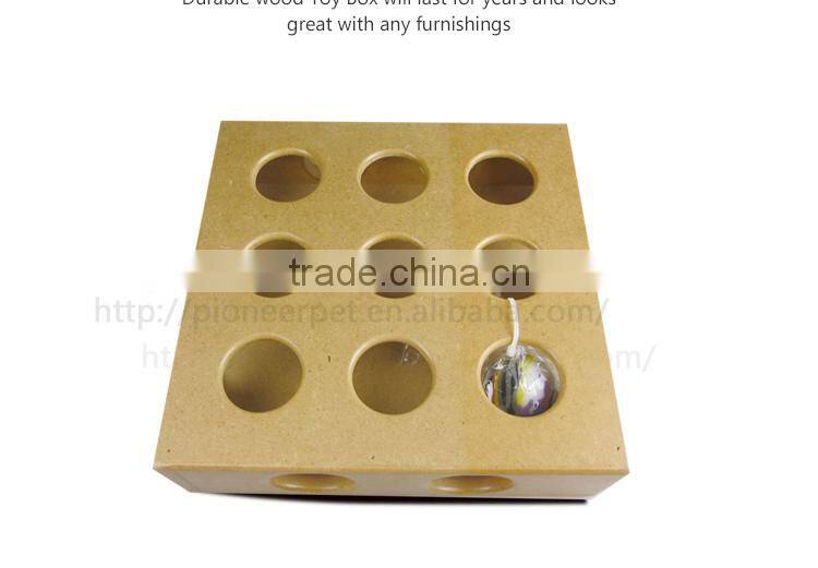 hot selling Interactive cat wooden toy box