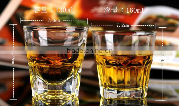 transparent plastic octagonal drinking glass
