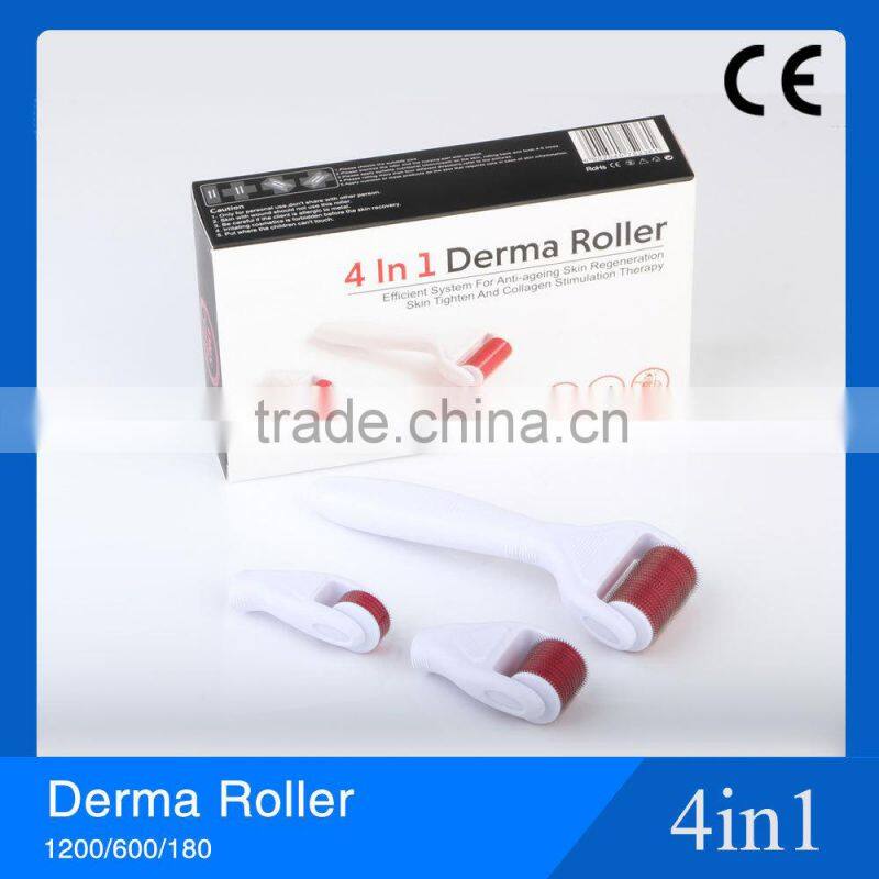 Newest 4 in 1 derma roller 300/720/1200 needles stainless derma roller