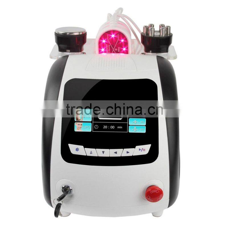 2016 hot sale 40k Cavitation Ultrasound Multipolar Rf 635nm Lllt Led Light Slimming machine
