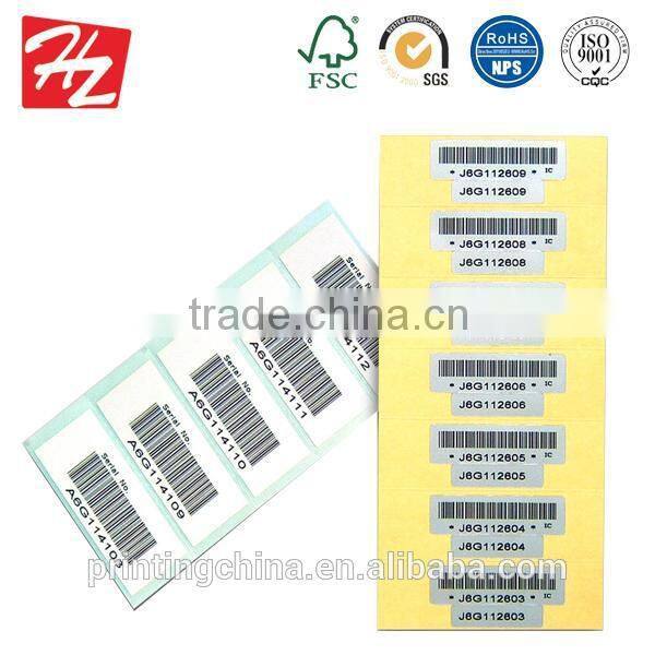 Hot selling custom design adhesive hologram sticker label with low price