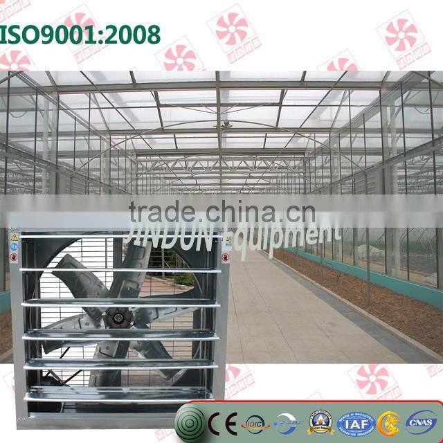 Glass/film greenhouse climate solution wall mounted Exhaust box cooling Fan