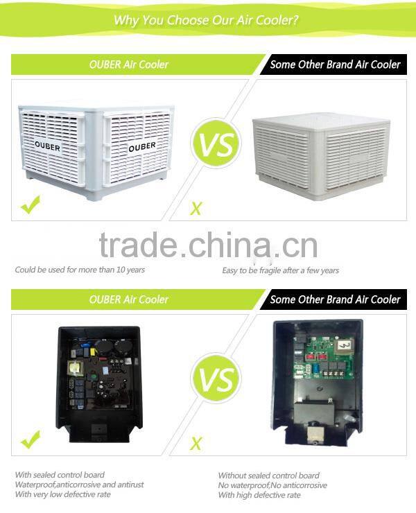 Portable evaporative air cooler centrifugal air cooling