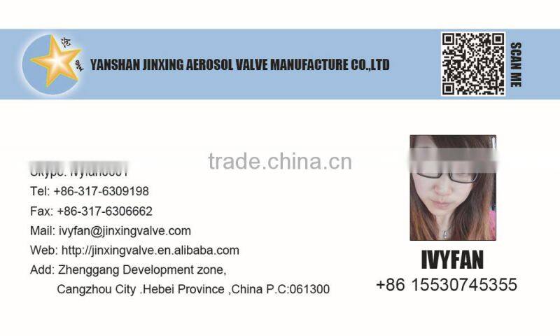 hot sale tinplate aerosol one-inch butane gas spray valve/high quality portable gas control stove valve