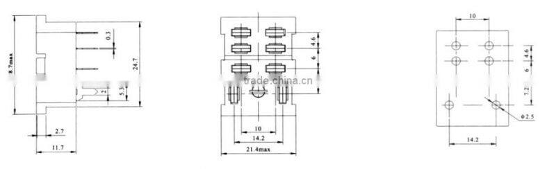 HEIGHT Hot Sale PT08-B Relay Socket / 17pin Relay Socket/General relay socket with High Quality Factory Price
