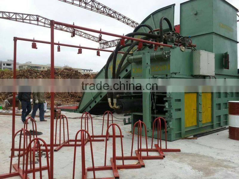 Hydraulic full-automatic horizontal baler machine for Eucalyptus leather,cardboard baling press machine YW2-150T