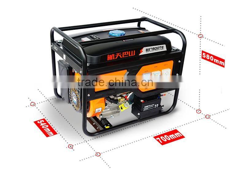 BSGE7500TE Knife model Chongqing Aerobs 6000kva Protable Silent Gasoline Generator with ISO9100 CE