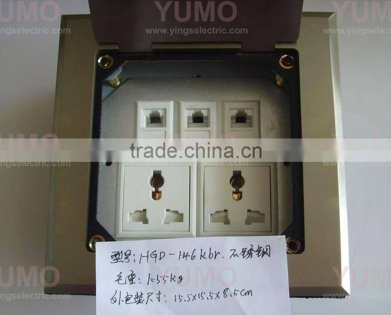 Floor Socket(Ground socket) Screw type YUMO-146KBR stainless steel