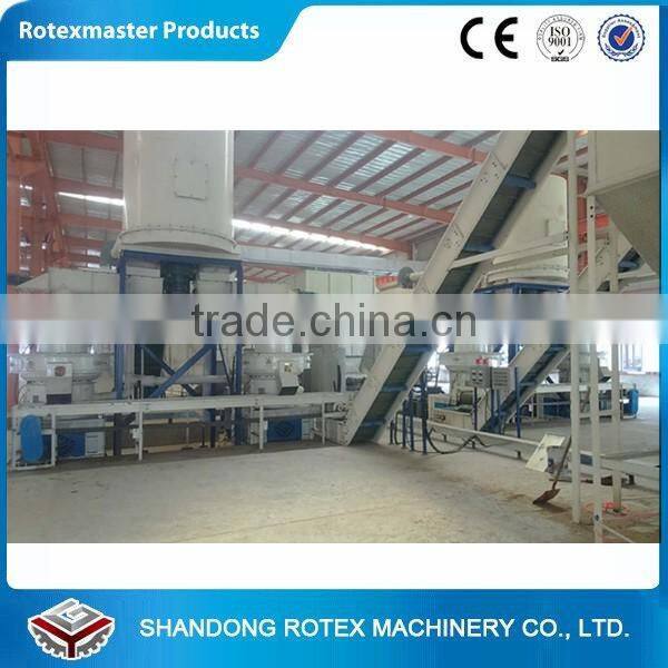 ROTEX Efficient 90kw Sawdust Rubber Wood Pellet Machine with Automatic Lubrication