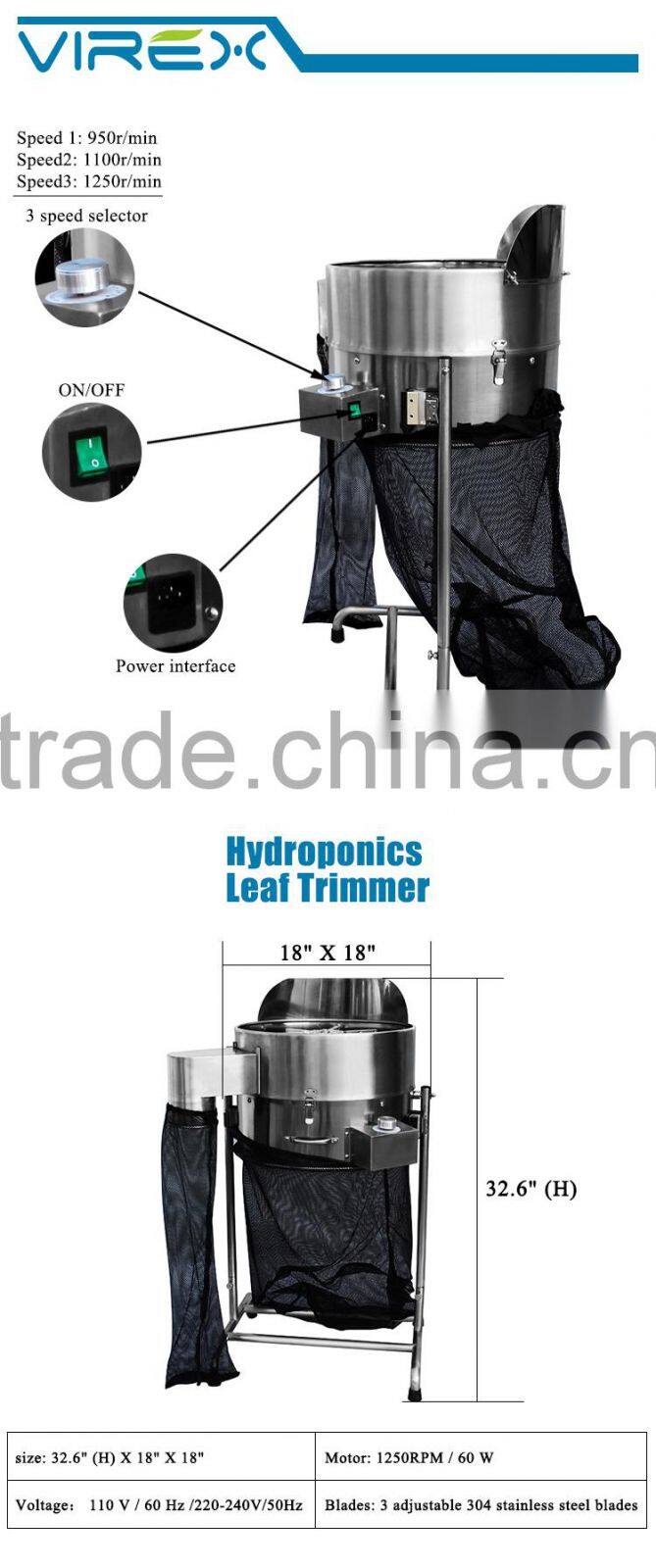 18 Inch Hydroponic High Quality Improved Motor Leaf Trimmer