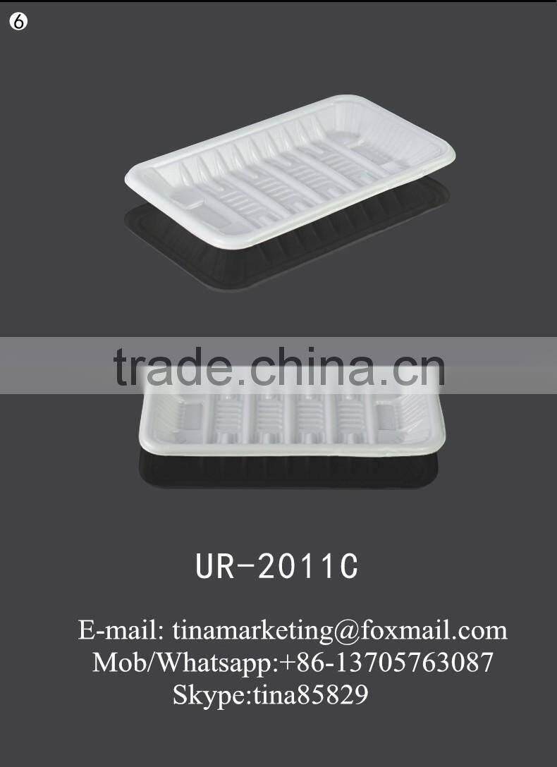 PP/PS/BOPS High Quality Disposable Supermarket Food Packaging Tray for Fresh Meat, Fruit, Vegetable Manufactory Price