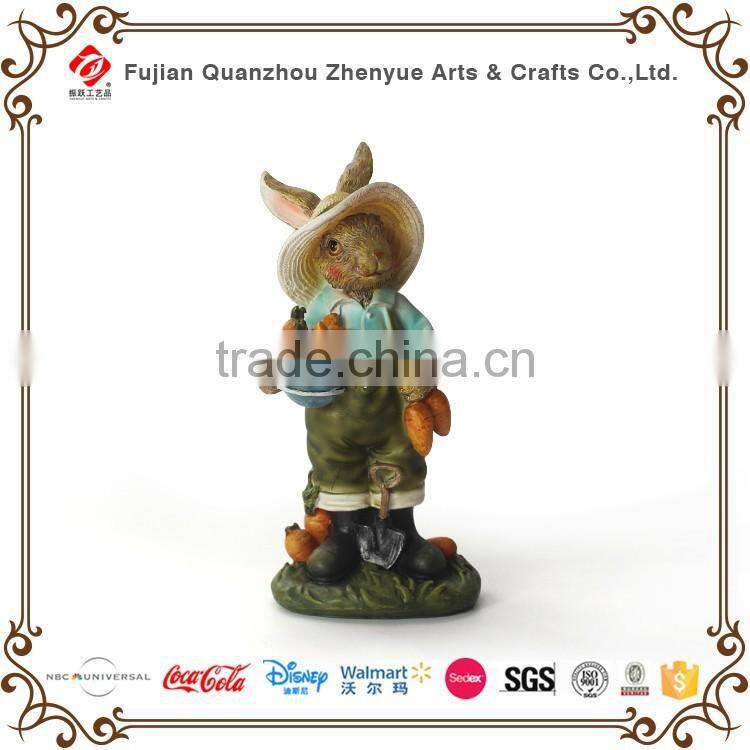 2015 handmade resin rabbit garden sculpture