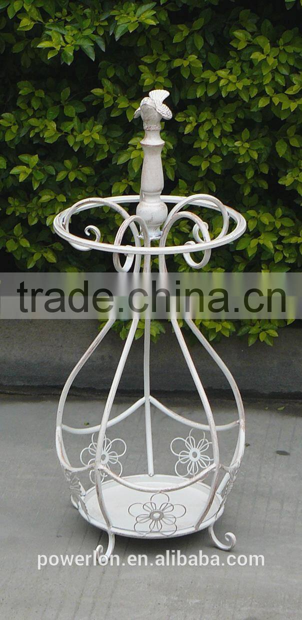 Vintage Stylish White Umbrella Stand Storage Holder Garden Ornament
