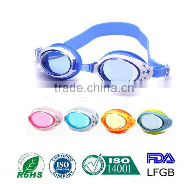 Fashionable silicone goggles for swimming/silicon diving goggles for kids