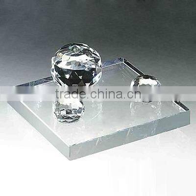 shining desk ball crystal card holder