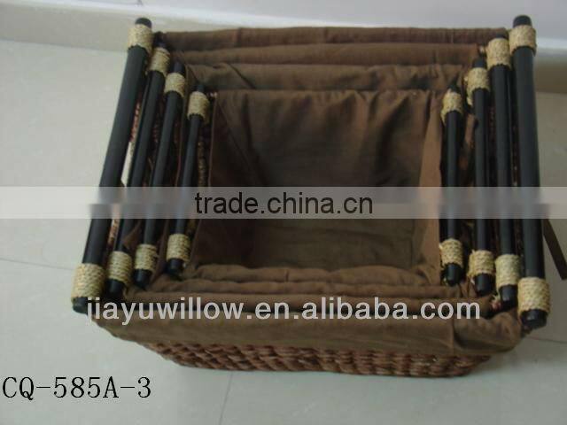 Natural water hyacinth storage baskets water hyacinth handicrafts