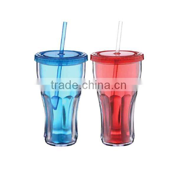 20oz Clear plastic double wall mug