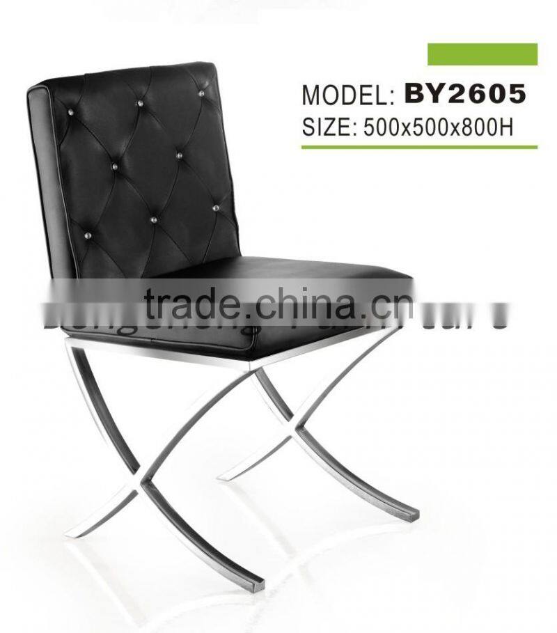 Modern stainless steel dining chair