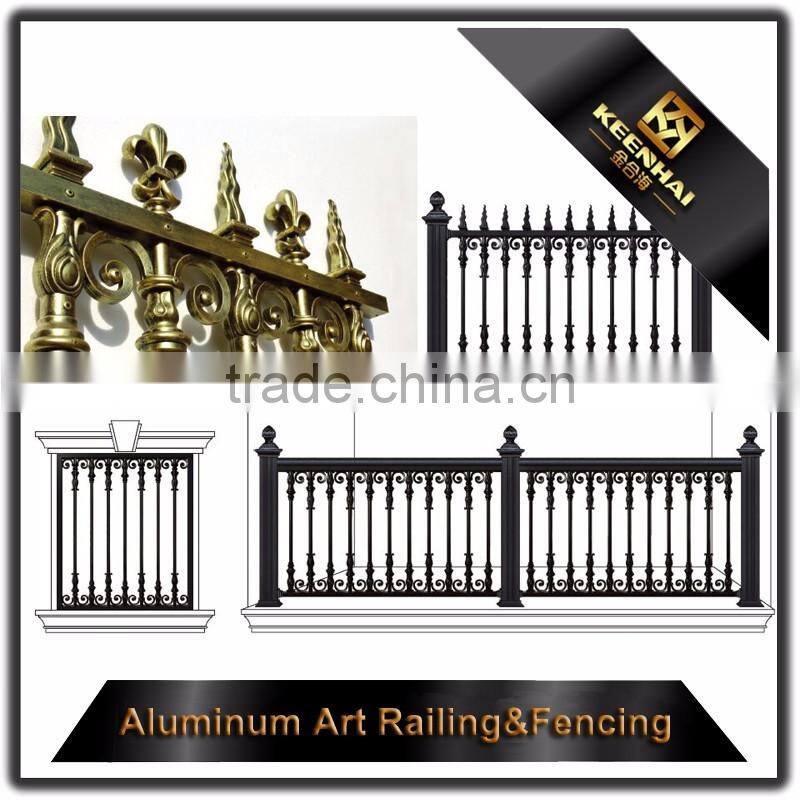 Garden Decoration Color Painted Metal Cast Aluminum Garden Picket Fence Spears