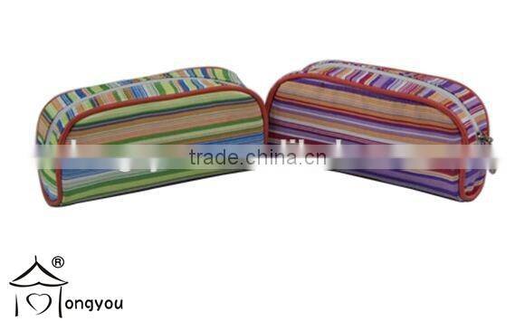 colorful printed customized promotional beauty cosmetic brands and make up bag for women gender