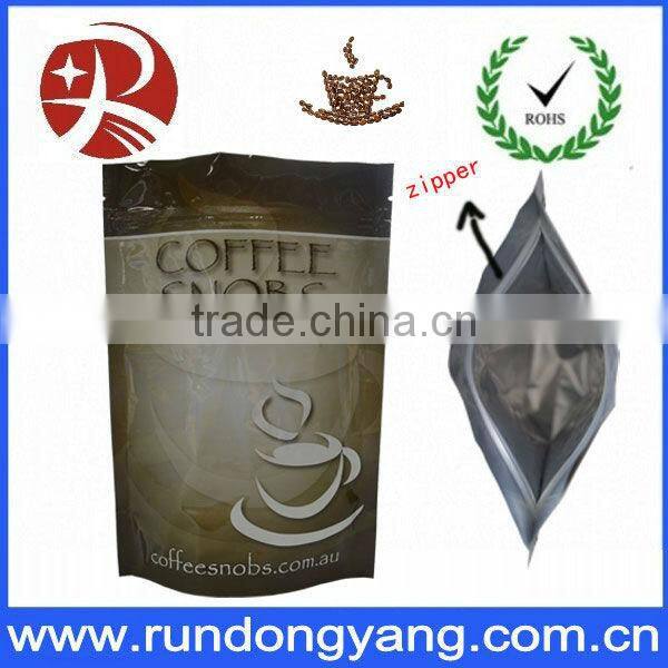 different sizes coffee bean packaging bags with stand up pouch