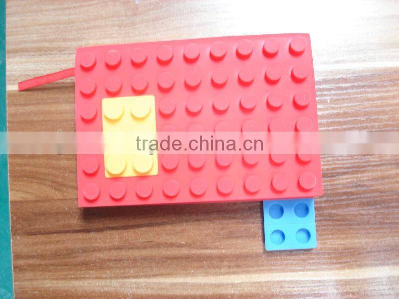 fashionable toy bricks colorful silicone book slipcase