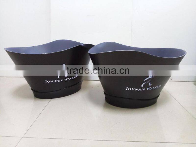 New plastic big Plastic beer bucket for promotion with lighting logo