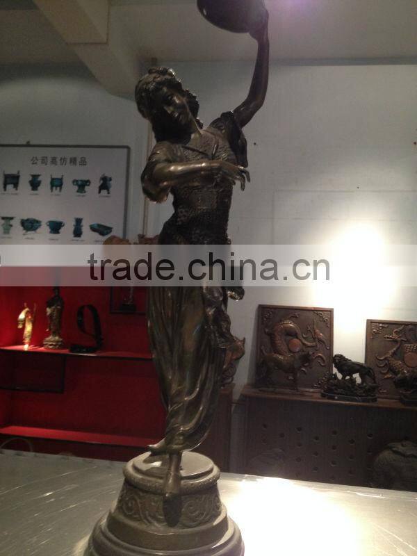casting bronze abstract statue lady statue sculpture for home deocration