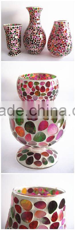 Various Styles Iridescent Colored Glass Vase Wedding Christmas Centerpieces