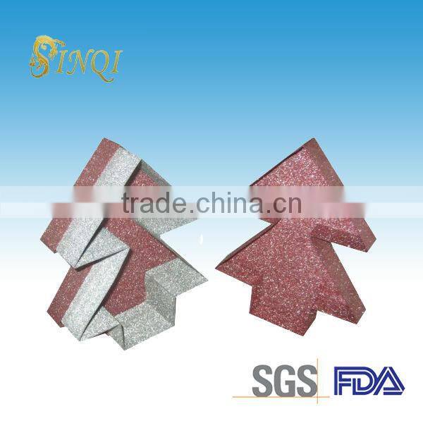 2014 new design cheap tree gift boxes manufacturer clear gift box