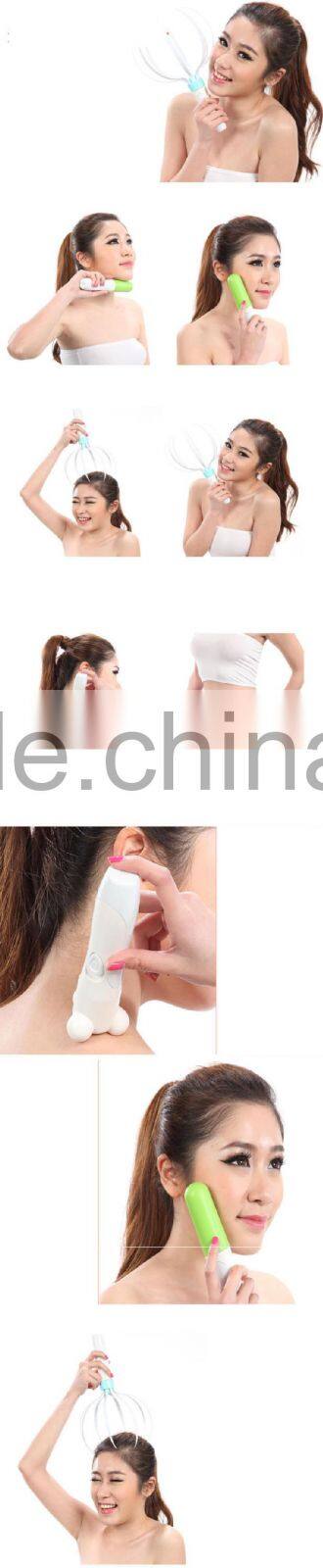 Batteries operated viabrating head massager kit 3 in 1