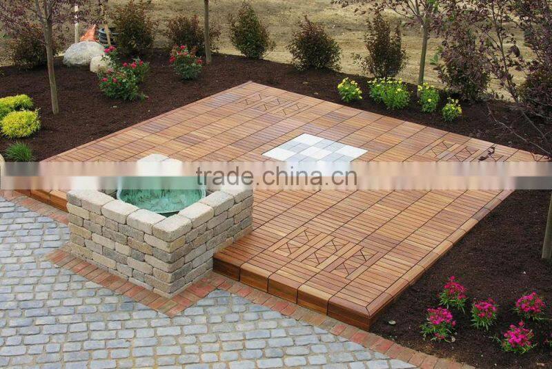 Waterproof wpc DIY floor tiles, non-slip interlocking floor tiles, wpc interlocking plastic base deck