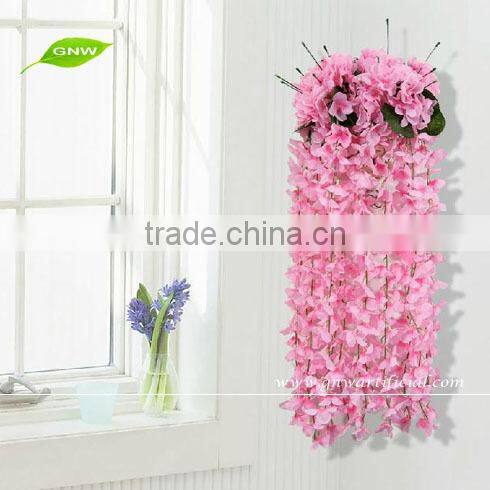GNW FLV01 China Artificial Flowers Silk Wisteria Wedding Wreath Hanging Wedding Flower Decoration