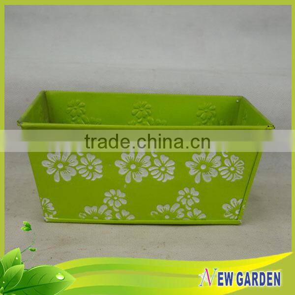 Excellent quality waterproof galvanized flower pot for home and garden