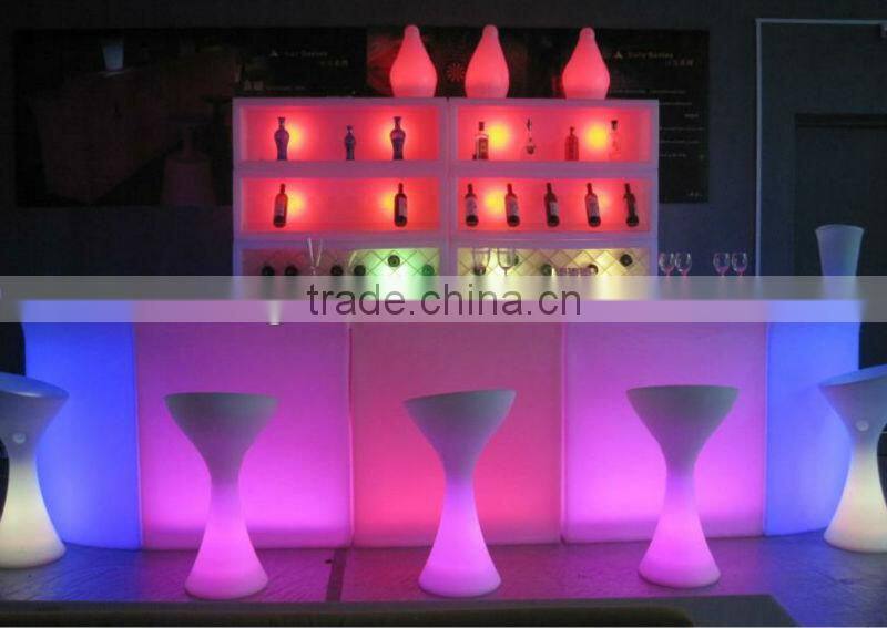 5V plastic LED furniture/ led furniture design & cafe bar table counter/LED plastic furniture