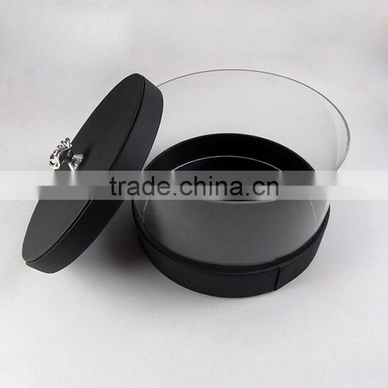 Fashionable round acrylic Rose flowers box wholesale